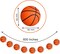 100 Pcs Basketball Garland for Party Banners Sports Theme Party Hanging Decorations Basketball Paper Garland Basketball Birthday Party Slam Dunk Party March Madness Party Decoration